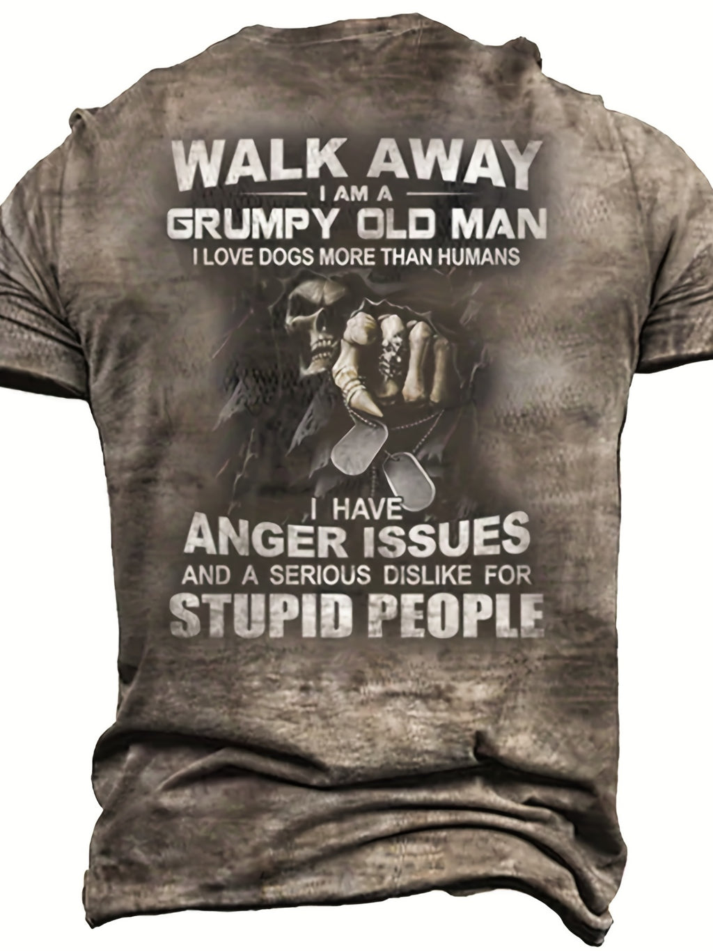 Men's T shirt Tee Graphic Tee Funny T Shirts Slogan T Shirts Skull Letter Graphic Prints Crew Neck Brown 3D Print Outdoor Street Print Clothing Apparel Vintage Sports Designer