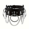 Punk Gothic Choker Necklace Dark Metal Decoration Y2k Choker Neck Jewelry