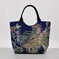 Wo 'S Embroidered Satchel Bag, Fashion Double Handle Purse, Retro Style Handbag with Removable Strap