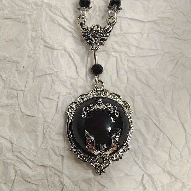 [Gothic Bat Pendant] Gothic Bat Pendant, Women Necklace | Vampire Bat, Witch, Moon Jewelry