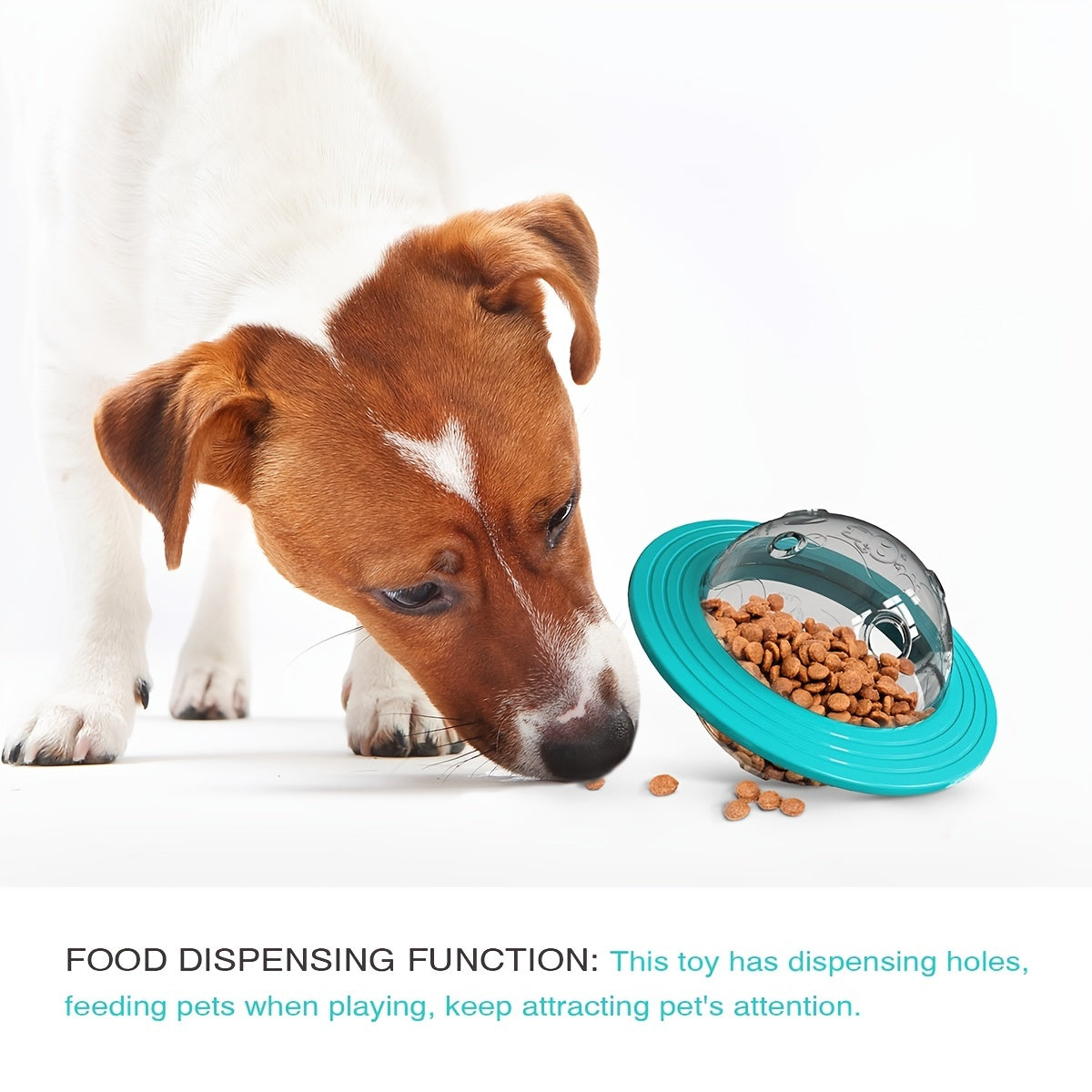 Interactive UFO Design Dog Ball Toys, Food Dispensing Pet Slow Feeder Ball, Dog Enrichment Toys, Dogs IQ Treat Ball Puzzle Toy