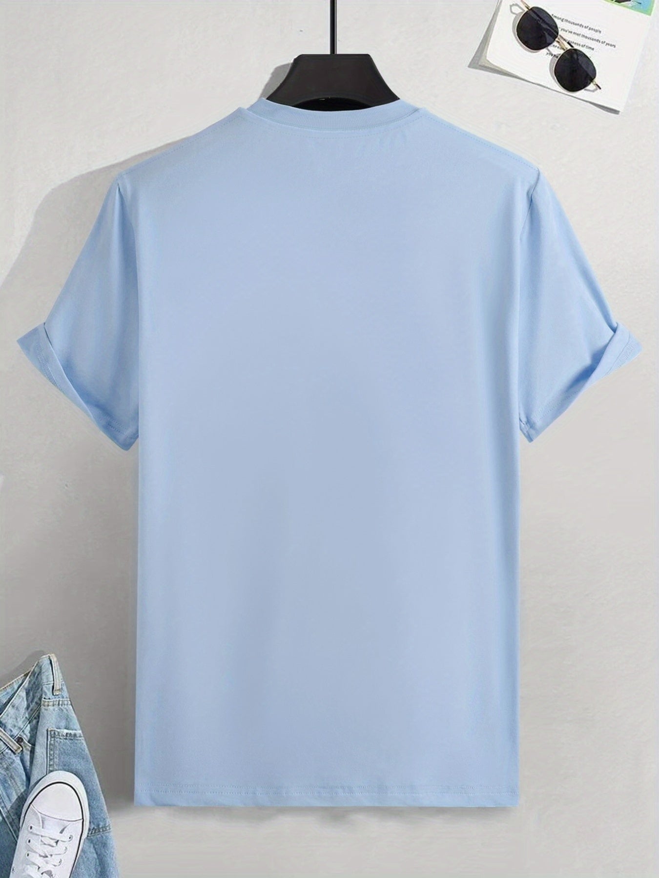 'Oh How He Loves Us' Round Neck T-shirts, Causal Tees, Short Sleeves Tops, Men's Summer Clothing