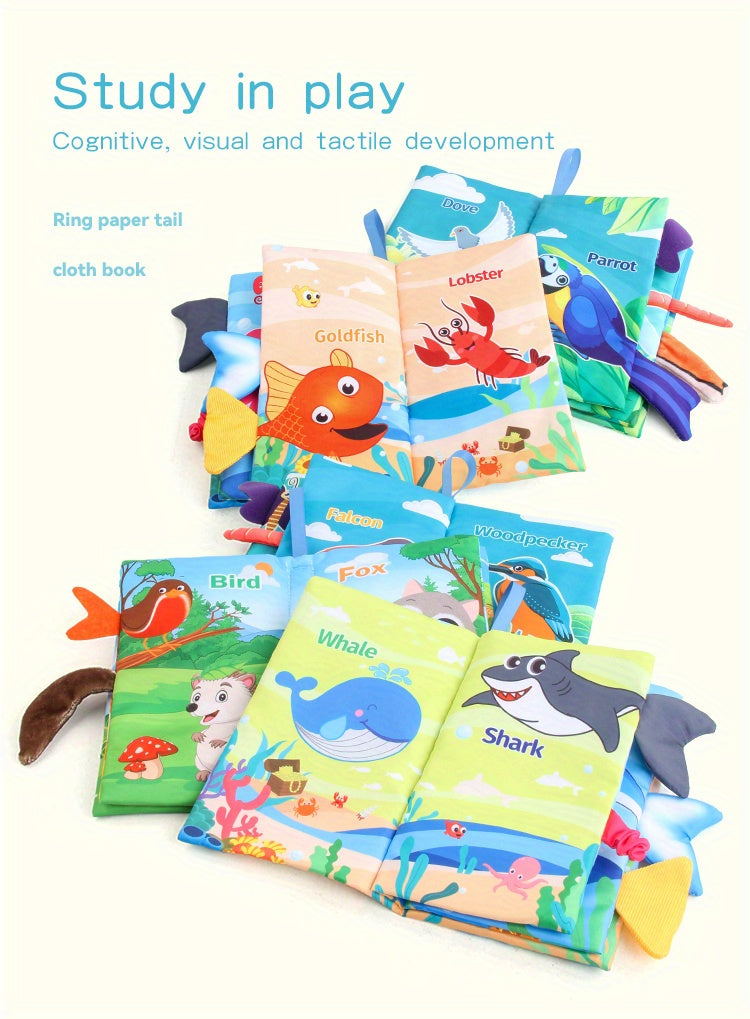 [Touch Feel Books] Touch Feel Cloth Books | Crinkle Soft Sensory Toys | Christmas Stocking Stuffers Gifts