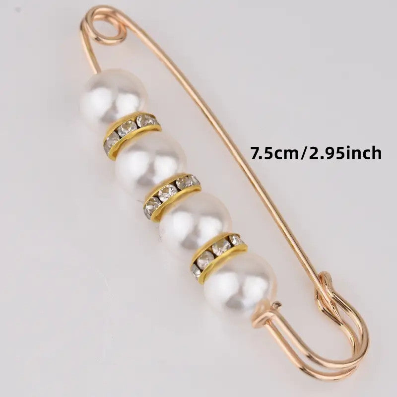 1 Exquisite and Elegant Beaded Waist-cinching Brooch Pin, Used for Reducing and Securing the Waistband of Jeans, Fixing Clothes, Pants, Skirts, and Cinching the Waist. A Handmade Jewelry Gift for Friends