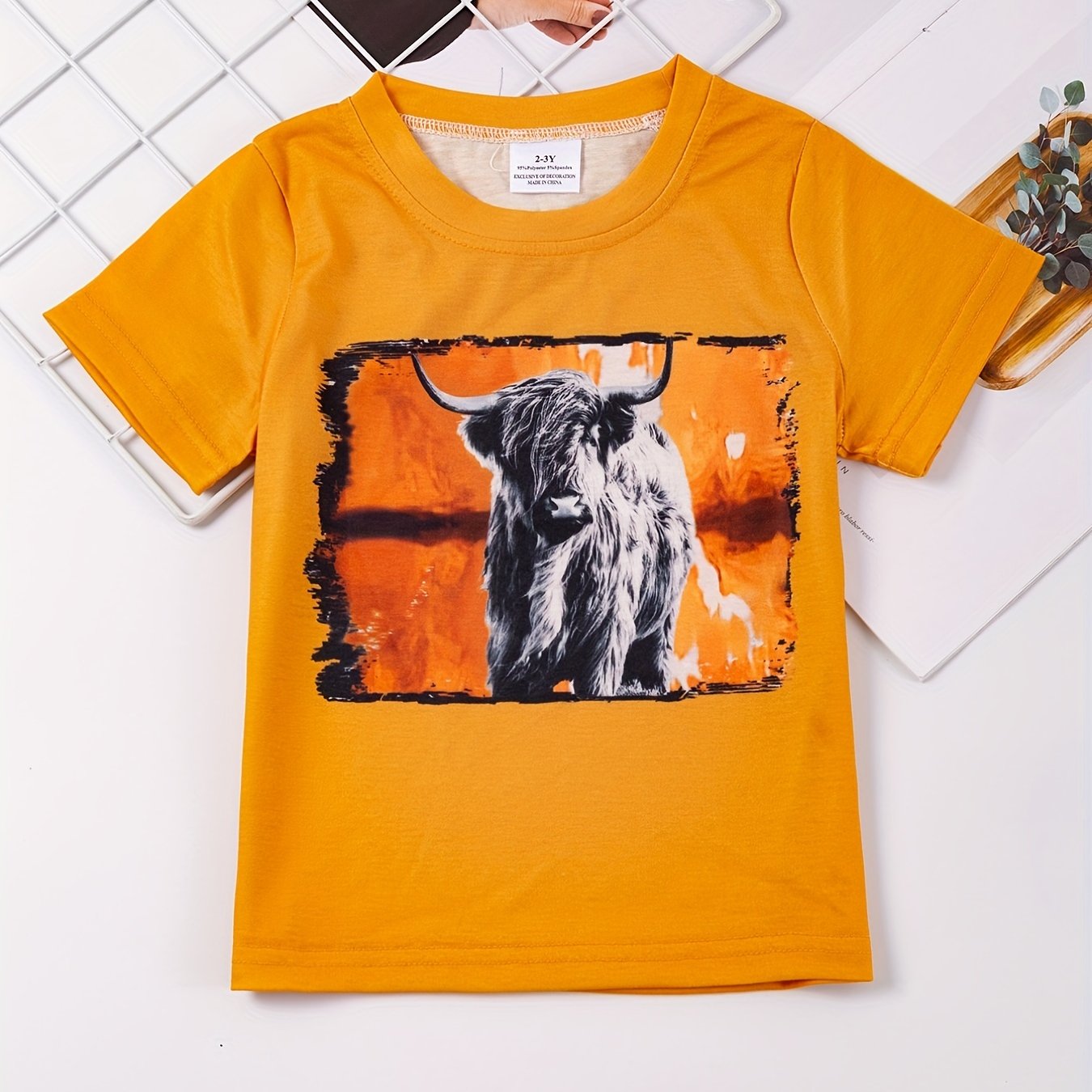 Vibrant Bull Graphic Tee - Soft, Comfortable Round Neck T-Shirts for Boys and Girls - Summer Fashion Essentials