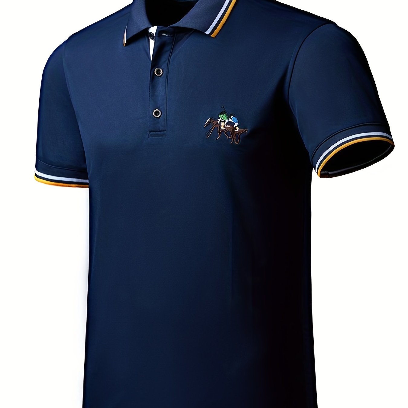 Plus Size Men'S Polo Shirts, Loose Elastic Comfortable Causal Short Sleeve for Business Formal Occasions Gifts