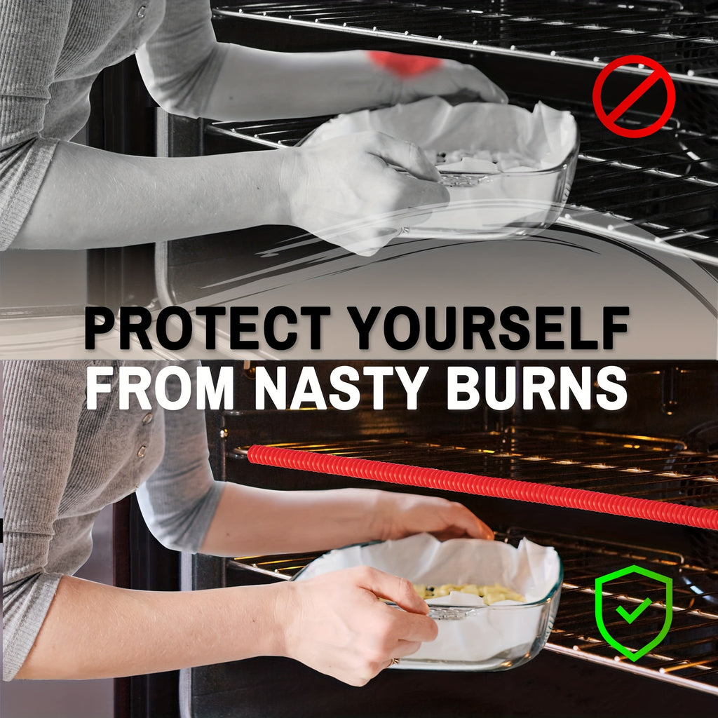 (2pc) Heat Resistant Oven Rack Shields - 14in Long Silicone Protectors Prevent Burns and Protect Food Grade Oven Racks