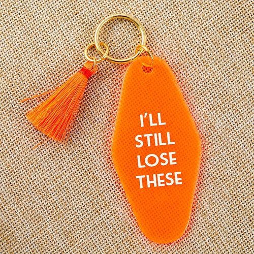 1PC Orange Hotel Key Tag Jeans, Pants, Clothing Accessories Tassel Pendant I'll Still Lose These
