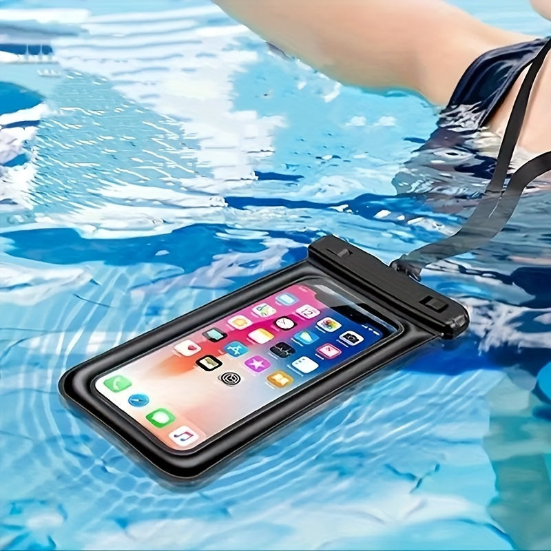 1pc Oversized Waterproof Bag-Keep Your Smartphone Dry And Protected Underwater! Perfect For Underwater Activities, Beach, Swimming, Surfing And Rafting
