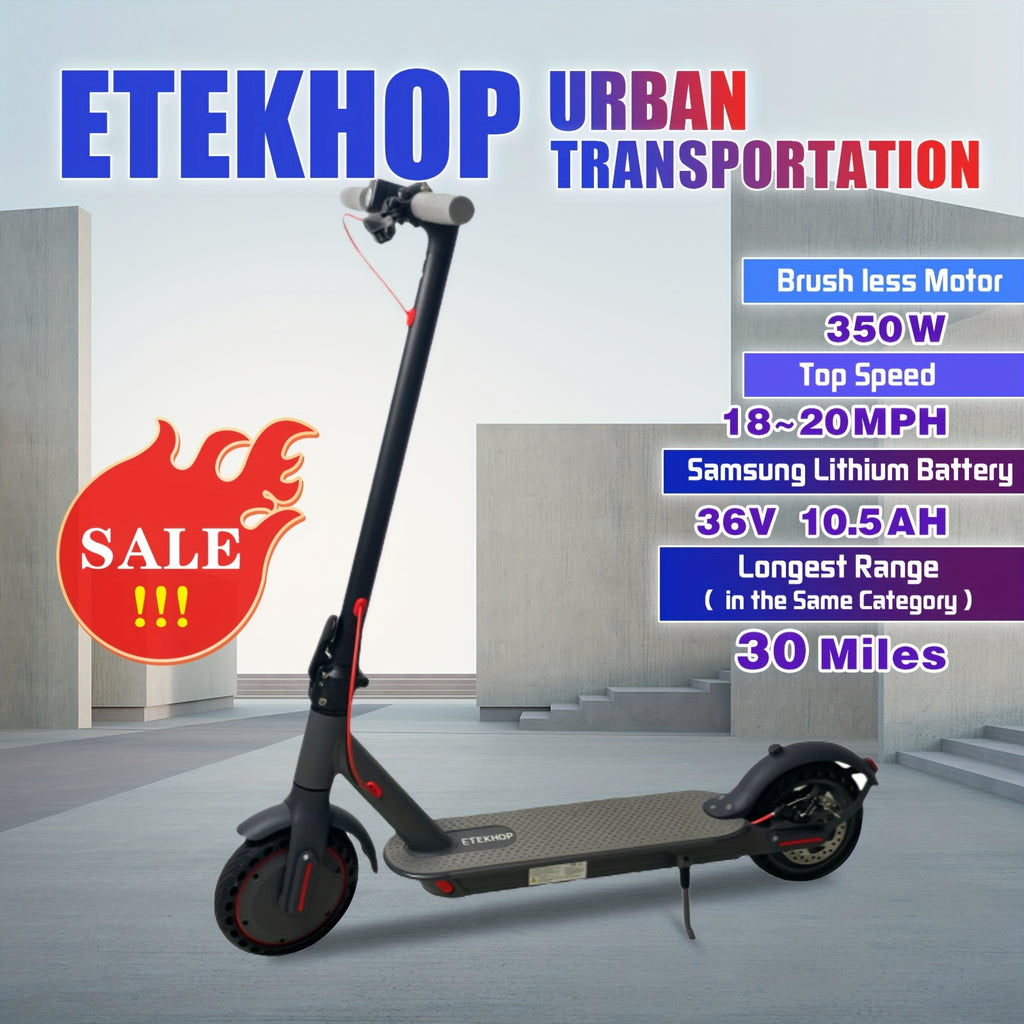 1pc Urban Transport Electric Scooter, 350W Foldable Alloy Steel Frame with Rear Brake, 8.5-inch Tires, 25-30KM/H Max Speed, Rechargeable Lithium Battery, 60Hz Dual Power Mode, US Plug, Scooter for Adults