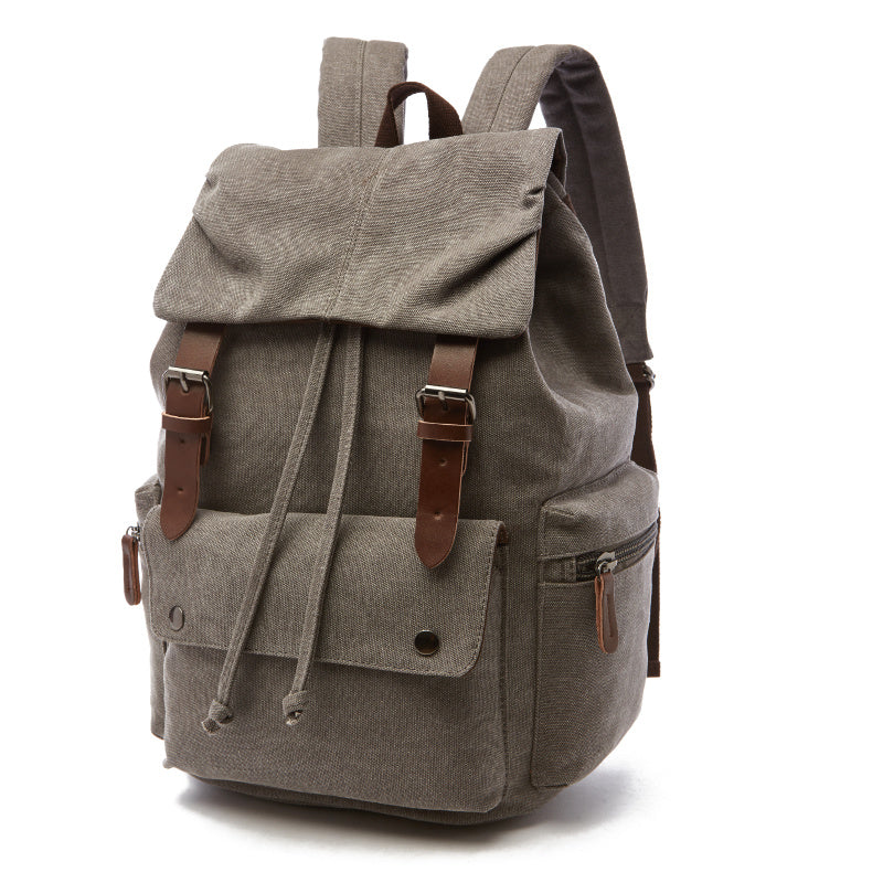 Outdoor Leisure Retro Canvas Travel Backpack - Computer Backpack - Durable & Spacious - For Men & Women - Perfect for Hiking, Camping & Everyday Use - Great Gift for Adventurers