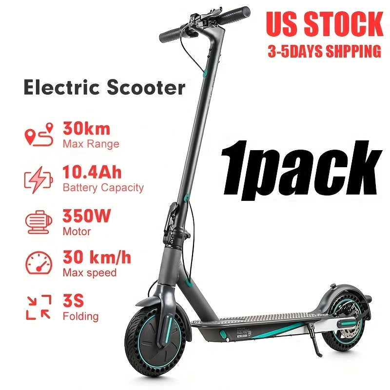 1/2PACKS 350W Electric Scooter for Adults & Teens, 6/9/15 Mph Three Speed, Max Range 20 Miles, Dual Brake & 8.5" Honeycomb Tires, Fast Charging, Foldable E- Scooter for City Commuting, Birthday Gift, Scooter For Men, Foldable