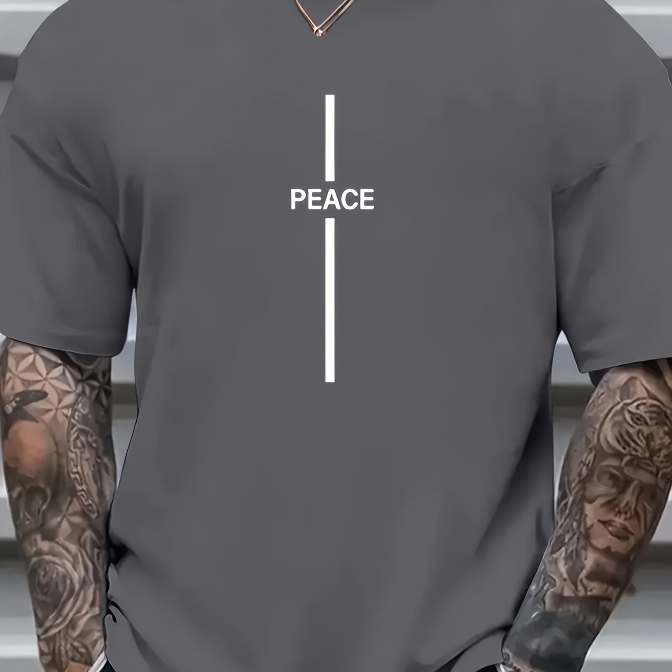 Plus Size Men's Trendy Cross Graphic Tees, Comfy Stretch Breathable T-shirts For Summer, Oversized Loose Men's Clothings