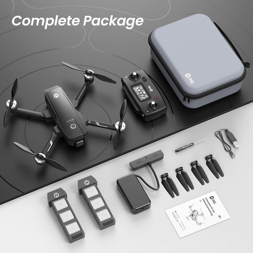 Holy Stone HS720E Drones with Camera for Adults 4K, 2 Batteries 46 Min Flight Time, 5GHz FPV Transmission, 130° FOV EIS Camera, Brushless Motor, Auto Return, Follow Me, GPS Drone for Beginner