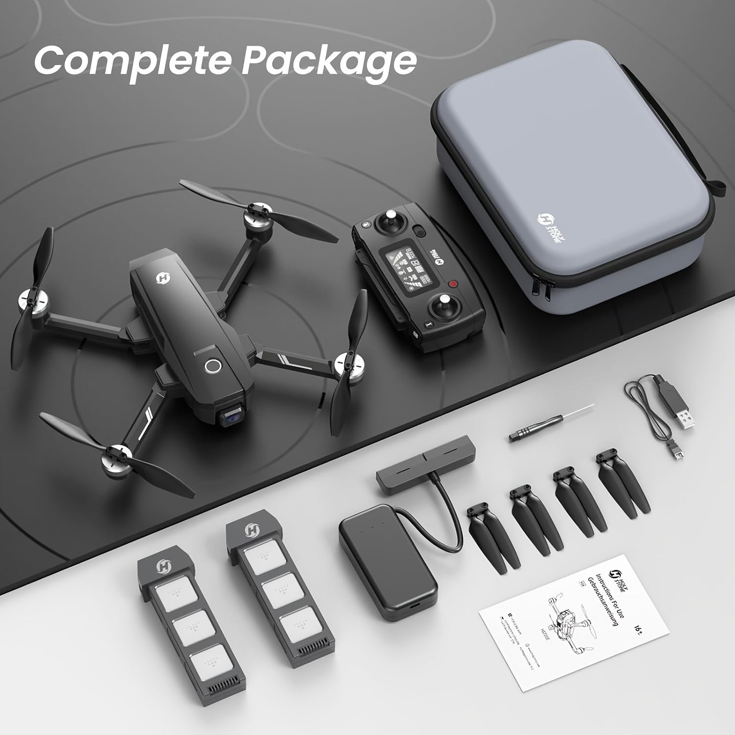 Holy Stone HS720E Drones with Camera for Adults 4K, 2 Batteries 46 Min Flight Time, 5GHz FPV Transmission, 130° FOV EIS Camera, Brushless Motor, Auto Return, Follow Me, GPS Drone for Beginner