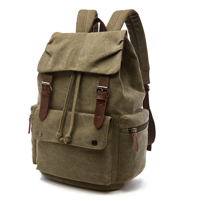 Outdoor Leisure Retro Canvas Travel Backpack - Computer Backpack - Durable & Spacious - For Men & Women - Perfect for Hiking, Camping & Everyday Use - Great Gift for Adventurers