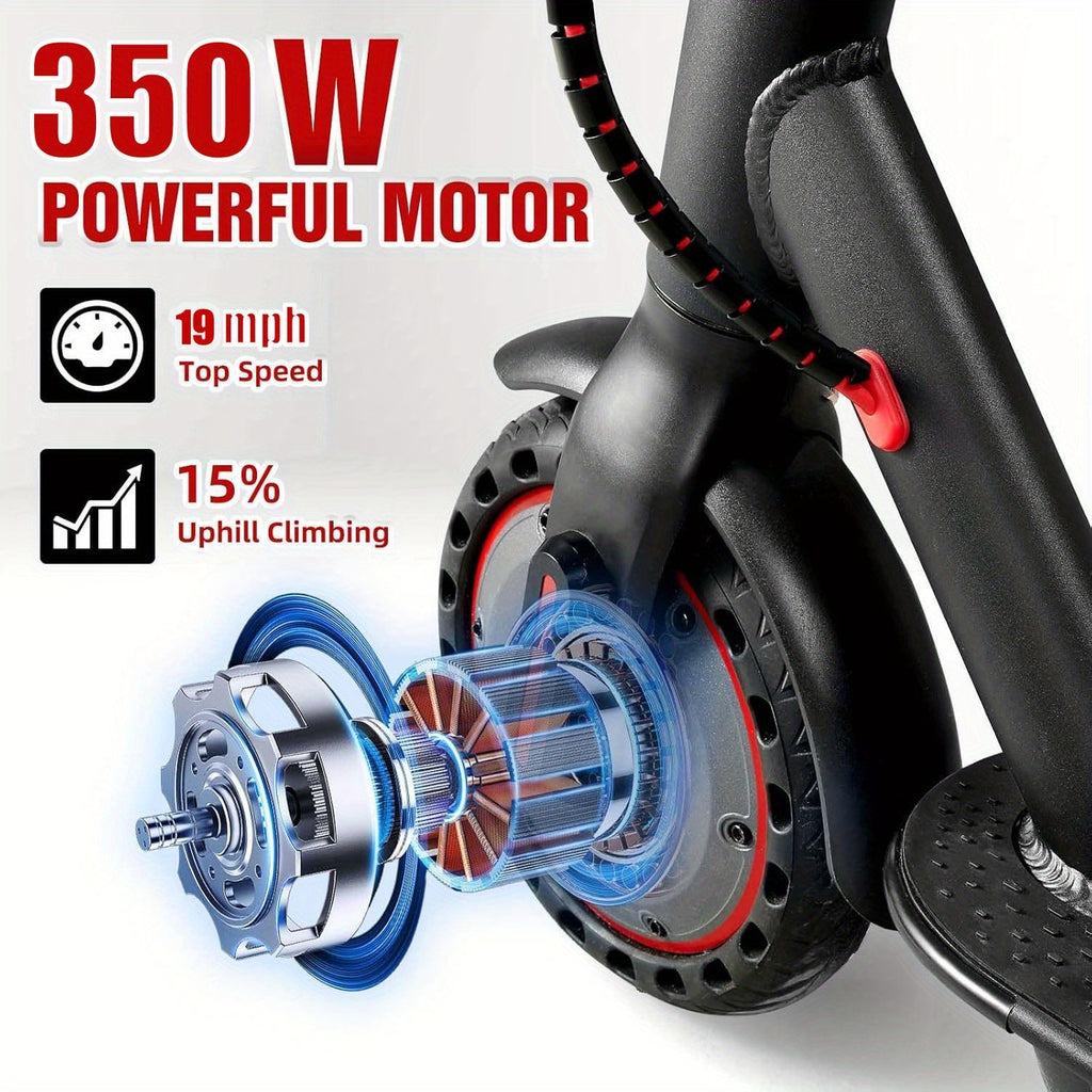 LADPED Folding Electric Scooter | 350W/500W Motor Optional, 36V-48V Battery, 8.5-14inches Anti-skid Solid Tires, Long Range, 15-20MPH Speed, Foldable Commuting E-Scooter for Adults, Surprise Birthday Gifts