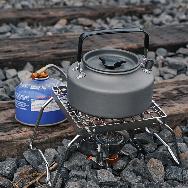 Portable & Lightweight Camping Grill: Adjustable Stainless Steel Grate, Foldable Design - Perfect for Hiking, Picnics, Fishing