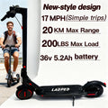 LADPED Folding Electric Scooter | 350W/500W Motor Optional, 36V-48V Battery, 8.5-14inches Anti-skid Solid Tires, Long Range, 15-20MPH Speed, Foldable Commuting E-Scooter for Adults, Surprise Birthday Gifts