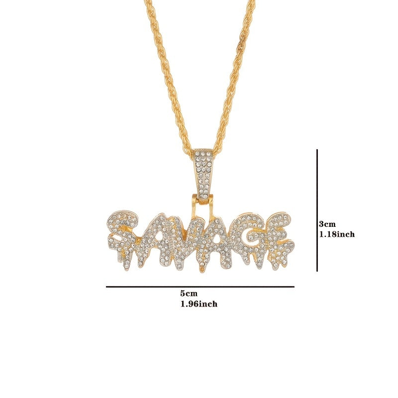 Men's Punk Classic Luxury with Synthetic Cubic Zirconiaia Pendant Hip Hop Gothic Cool Men's Necklace Fashion Jewelry Accessories Gift Jewelry