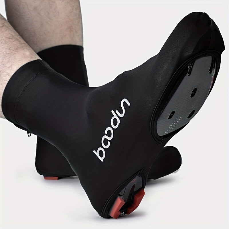 1 Pair Reflective High Elastic Breathable Zipper Cycling Shoe Cover Road Mountain Bike MTB Shoes Cover Lycra Bicycle Overshoes For Men And Women