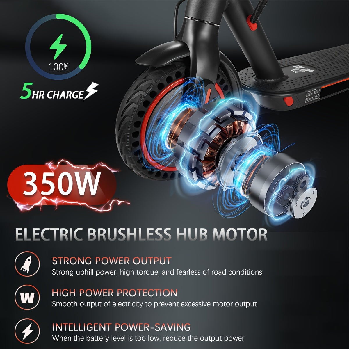 8.5 duim opvoubare elektriese bromponie vir volwassenes met LED-skerm en motor se kragreeks van 350W, Klas A 7.8/10.4Ah Litiumbattery, 3 Spoedmodusse, 15 - 30 myl reikafstand en maksimum laaikapasiteit van 120 KG