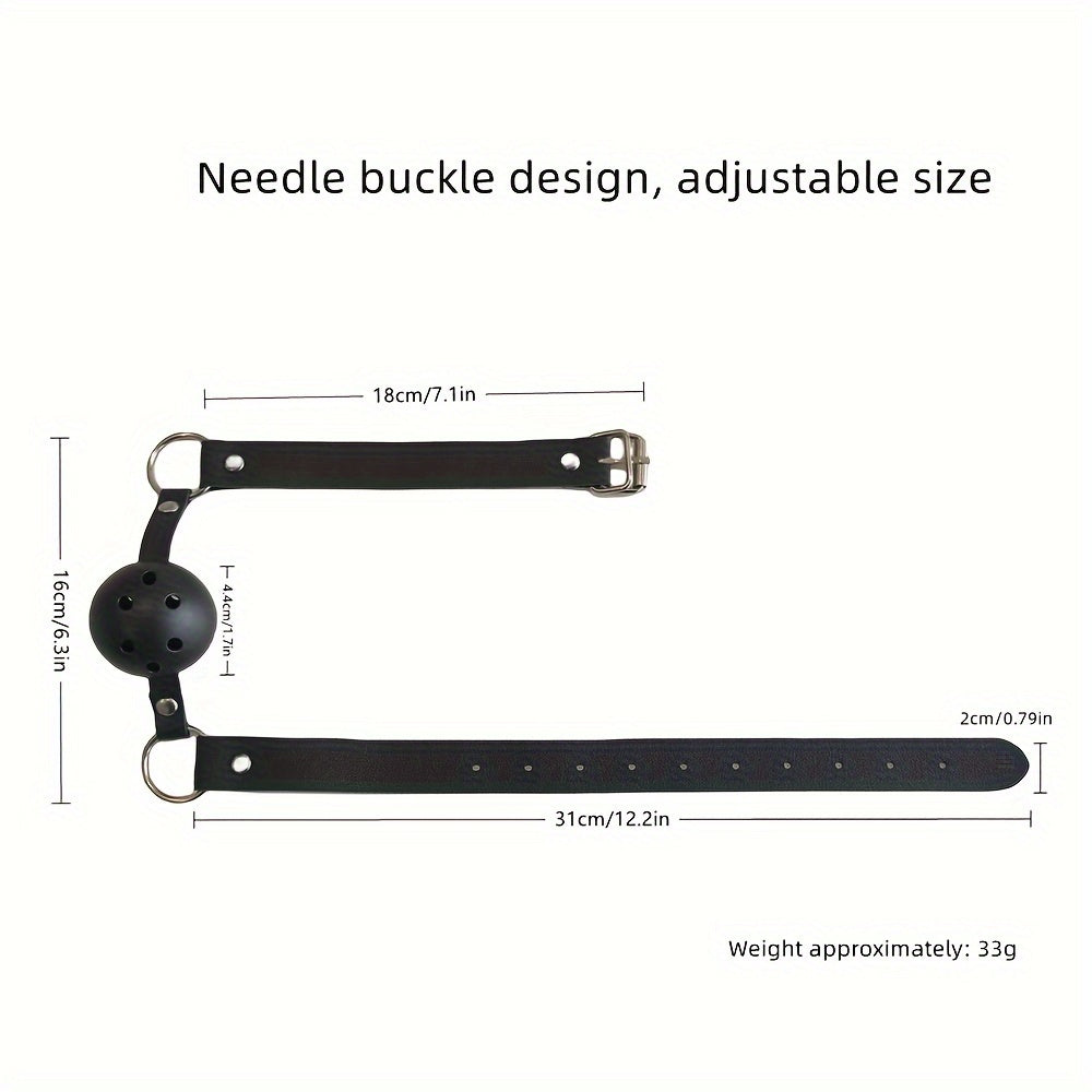 Adult Intimacy Accessories, Leather Gag Ball, Couples Flirting Game Props, Alternative Toys for Adults