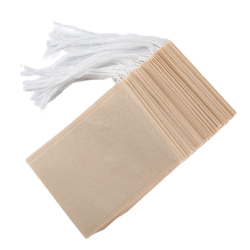 100pcs Disposable Natural Paper Filter Bags for Coffee, Tea, and Food - Safe and Convenient Brewing Solution