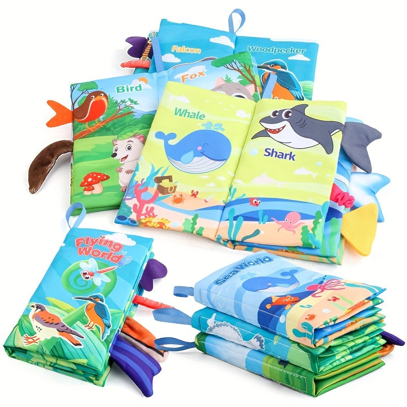 [Touch Feel Books] Touch Feel Cloth Books | Crinkle Soft Sensory Toys | Christmas Stocking Stuffers Gifts