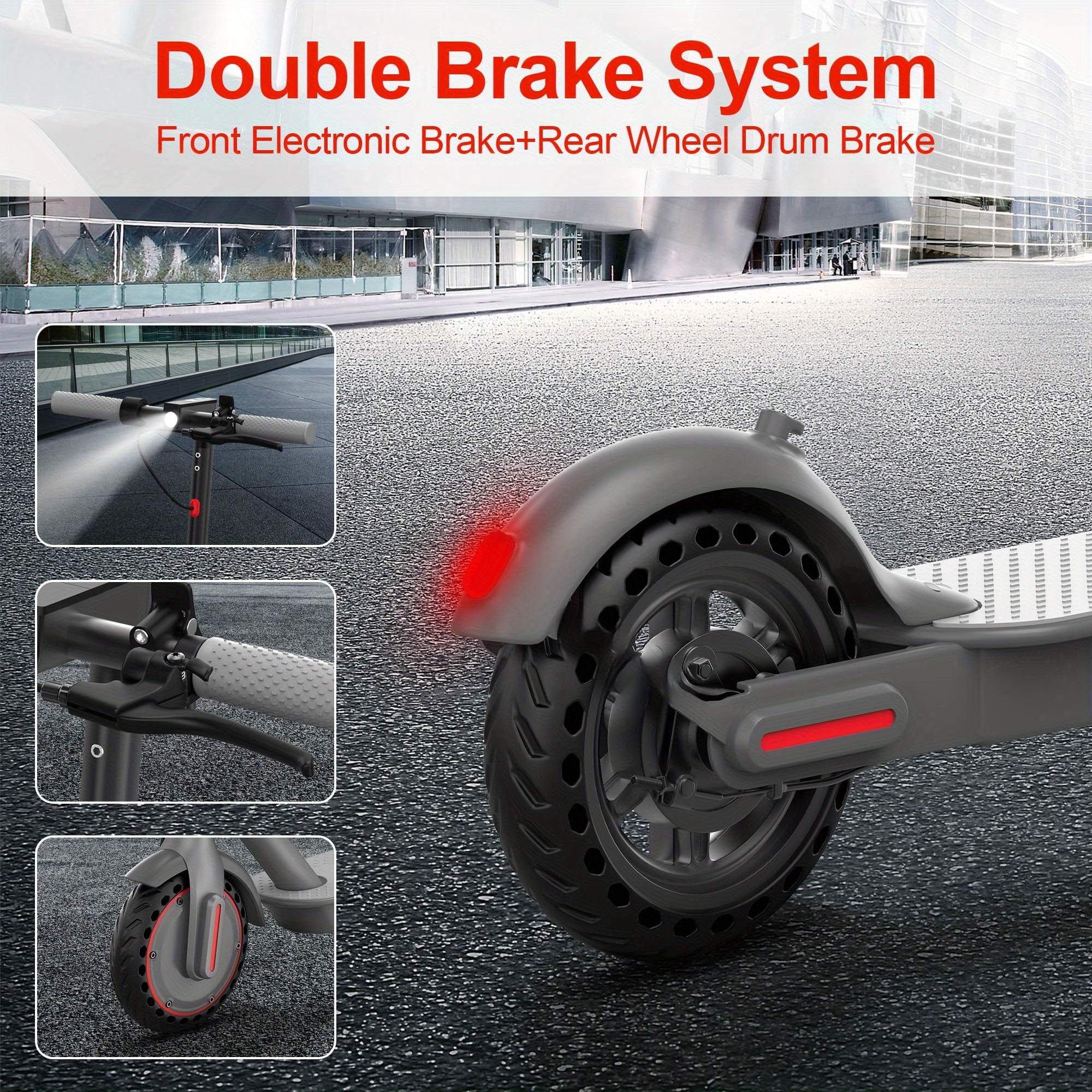 LADPED Folding Electric Scooter | 350W/500W Motor Optional, 36V-48V Battery, 8.5-14inches Anti-skid Solid Tires, Long Range, 15-20MPH Speed, Foldable Commuting E-Scooter for Adults, Surprise Birthday Gifts