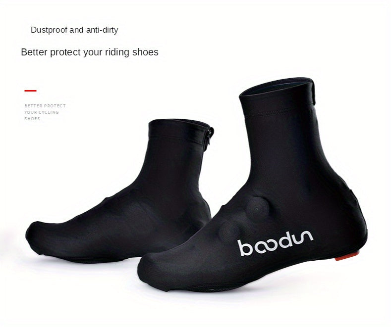 1 Pair Reflective High Elastic Breathable Zipper Cycling Shoe Cover Road Mountain Bike MTB Shoes Cover Lycra Bicycle Overshoes For Men And Women