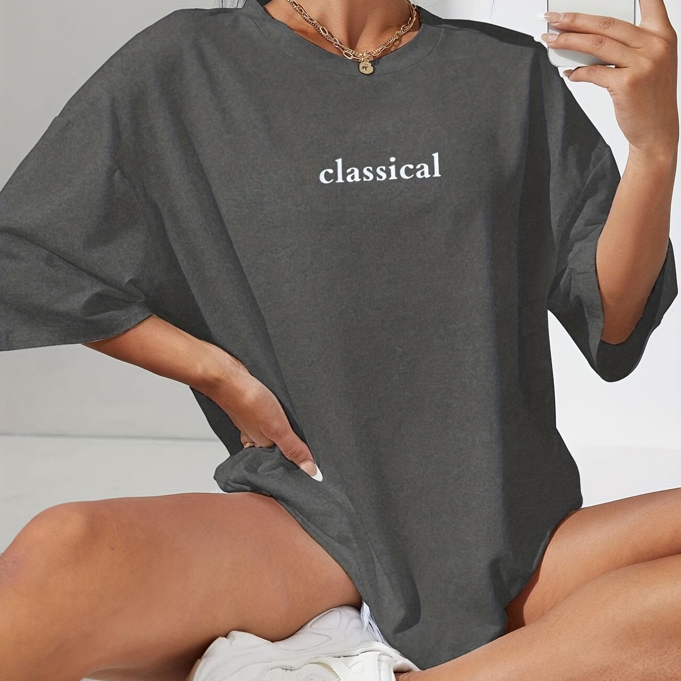Women'S Soft Pink T-Shirt - Loose Fit Everyday Casual Top with Round Neck & Short Sleeves - Breathable Everyday Basic Tee for Women - Minimalist Everyday Outfits, Ladies T Shirts, Summer Clothing, Relaxed Fit Shirt, Medium St