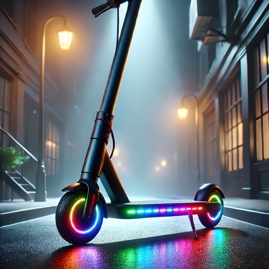 Electric Scooter Colorful LED Safety Light Strip - Enhancing Night Riding Safety with Outdoor Cycling Lighting Accessories RGBIC Multicolor Light Strip