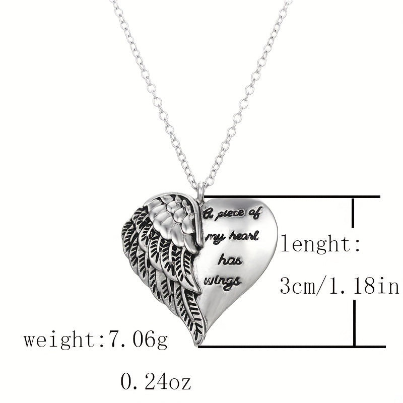 New Heart-shaped Fashion Creative Love Wings Pendant Angel Wings Necklace