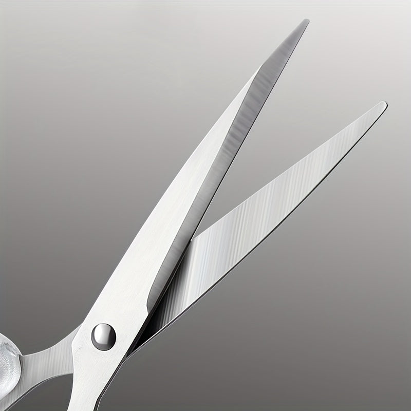 Multi-functional Stainless Steel Precision Scissors with Transparent Handle for Office, School & Crafts