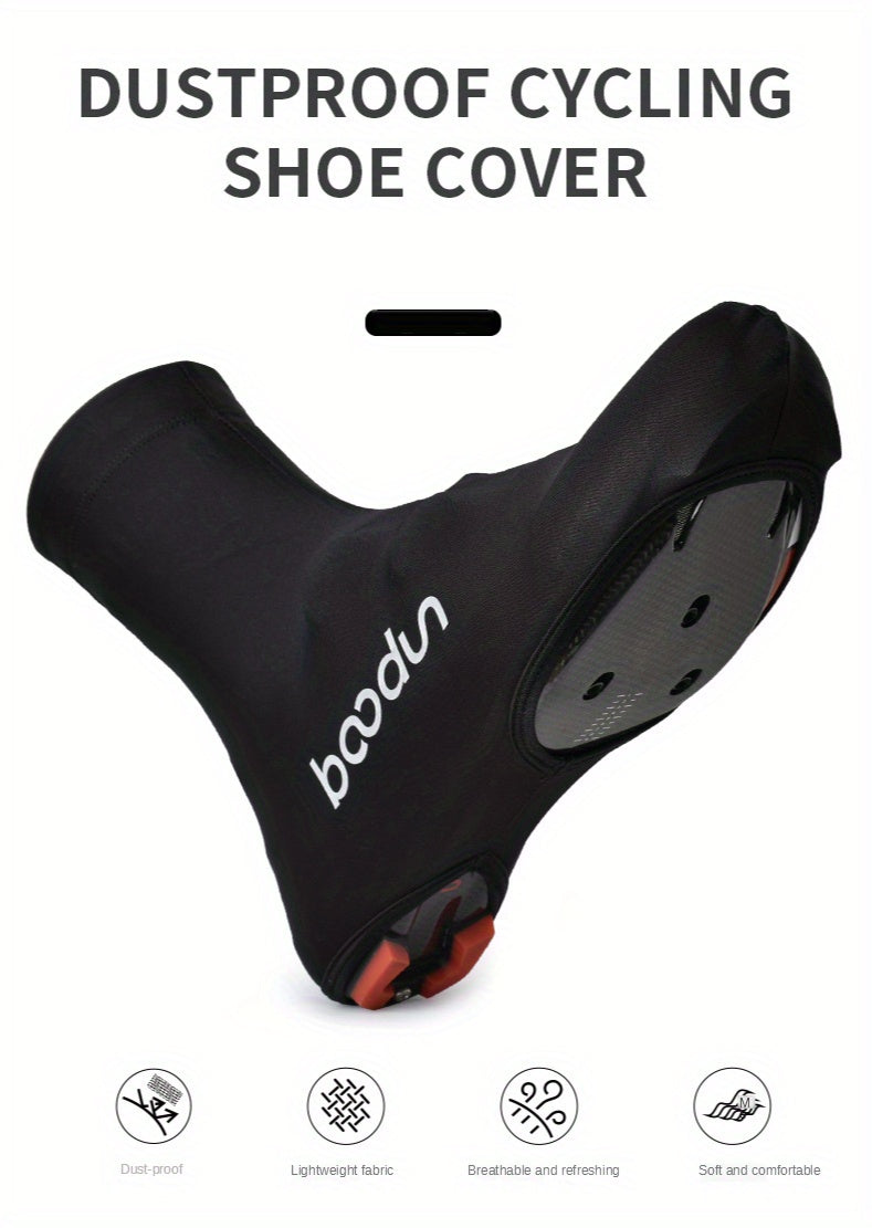 1 Pair Reflective High Elastic Breathable Zipper Cycling Shoe Cover Road Mountain Bike MTB Shoes Cover Lycra Bicycle Overshoes For Men And Women