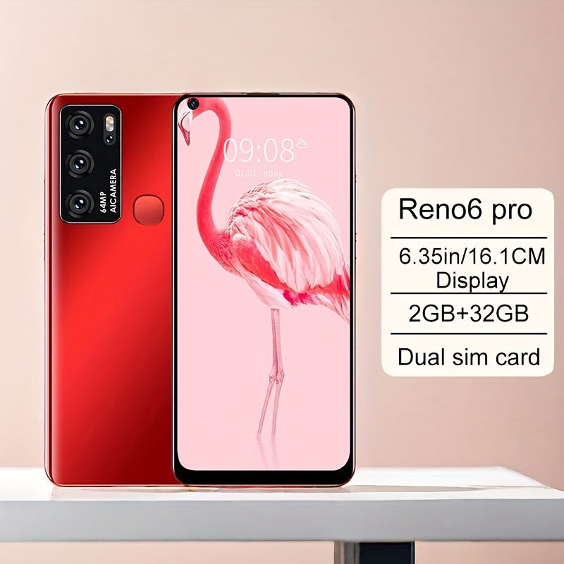 32GB ROM Reno6 Pro Dual Sim Card Smartphone - 6.35inch HD+ Screen, 2GB RAM, 2950mAh Battery, 3G WCDMA: 850MHz/2100MHz - Unlocked Cellphone for Global Use