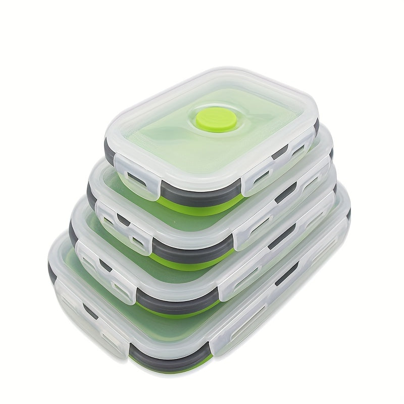 Collapsible Silicone Food Storage Containers - Microwave, Freezer & Dishwasher Safe Lunch Box with Stackable Meal Prep Containers Suitable for Leftovers, -the- Meals