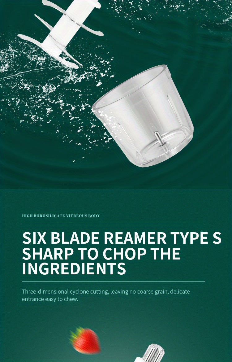 7.4v-20.29oz Multifunctional Electric Meat Grinder - Perfect for Grinding Meat, Garlic, and Making Complementary Food