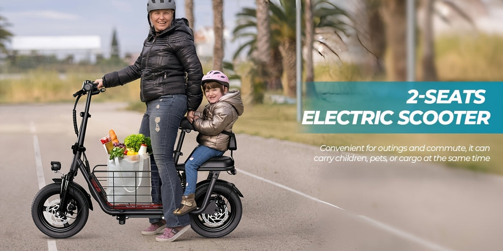 750W Peak Electric Scooter Featuring a Complimentary Seat And Basket - 480Wh Battery, Dual Suspension, Speeds Up to 22MPH, a Range of 25 Miles, LCD Display, And a Maximum Load Capacity of 330Lbs (Ideal for Commuting). This Fo