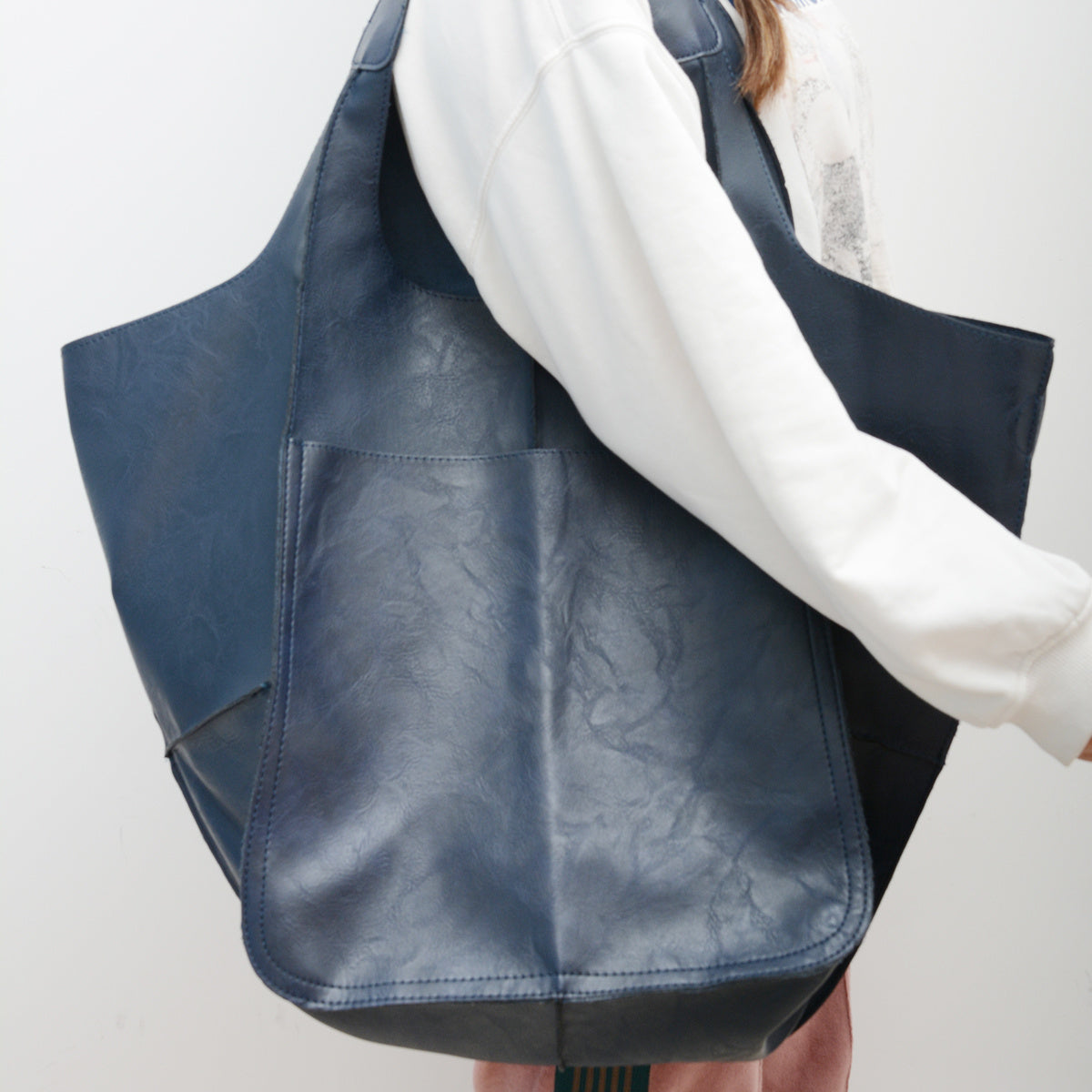 Rretro Handmade Big Beach Tote Bag High Capacity Zipper Shoulder Tote Bags Solid Color Multifunction Handbags for Ladies