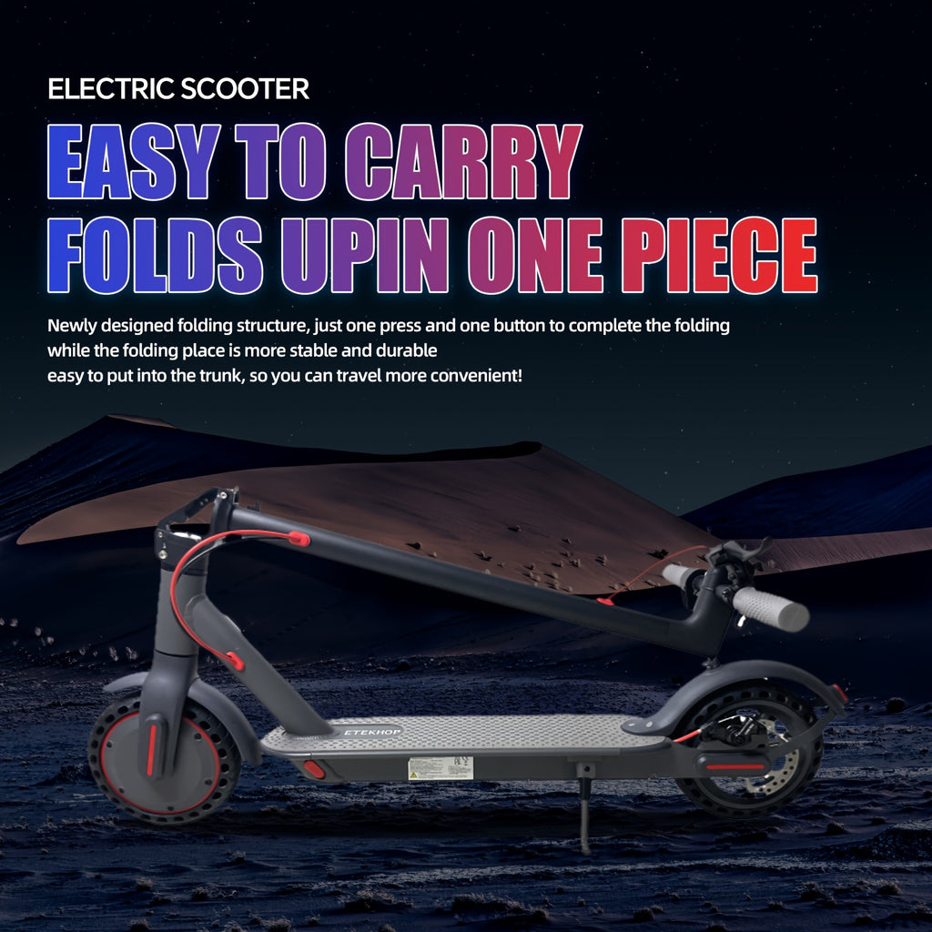 1pc Urban Transport Electric Scooter, 350W Foldable Alloy Steel Frame with Rear Brake, 8.5-inch Tires, 25-30KM/H Max Speed, Rechargeable Lithium Battery, 60Hz Dual Power Mode, US Plug, Scooter for Adults