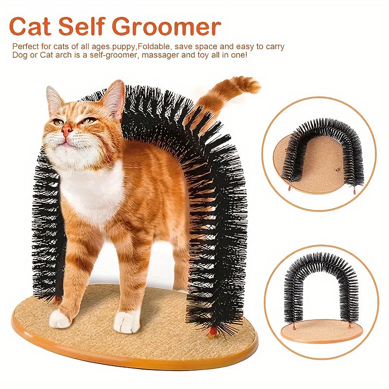 [Self-Grooming Cat Arch] Self-Grooming Cat Arch | Massage & Grooming Brushes - Cats Can't Resist Scratching Toys