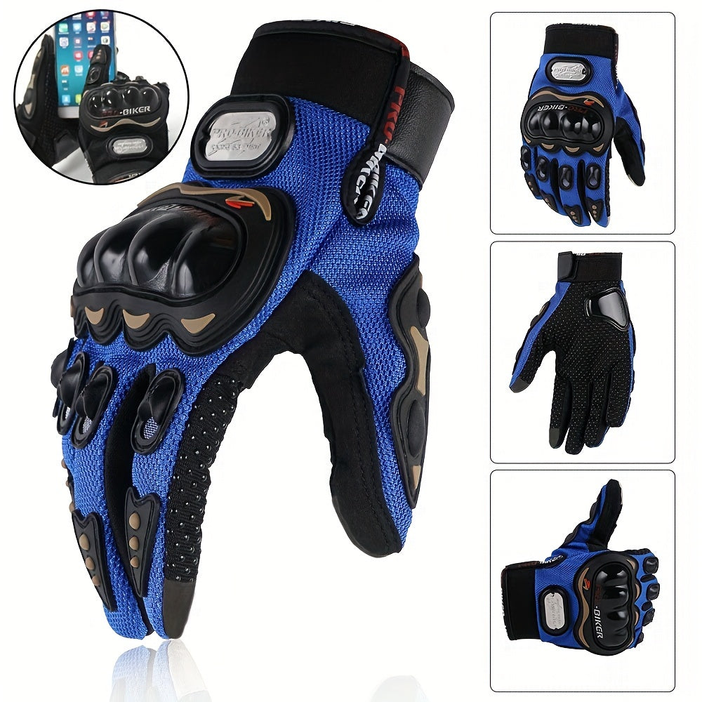 Suitable For Motorcycles, Road Bikes, Off-road Motorcycles, Spring, Summer, Autumn, And Winter Unisex Finger Touch Screen Gloves For Men And Women, Breathable Cycling Gloves, Motorcycle Gloves, Bicycle Gloves.
