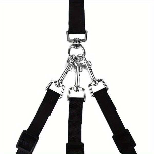 Adjustable No-Pull Dog Leash Suitable for Outdoor Walking & Car Travel - 3-Way Car Seat Belt Harness for Dogs, for Hiking, Camping, Vehicle Rides