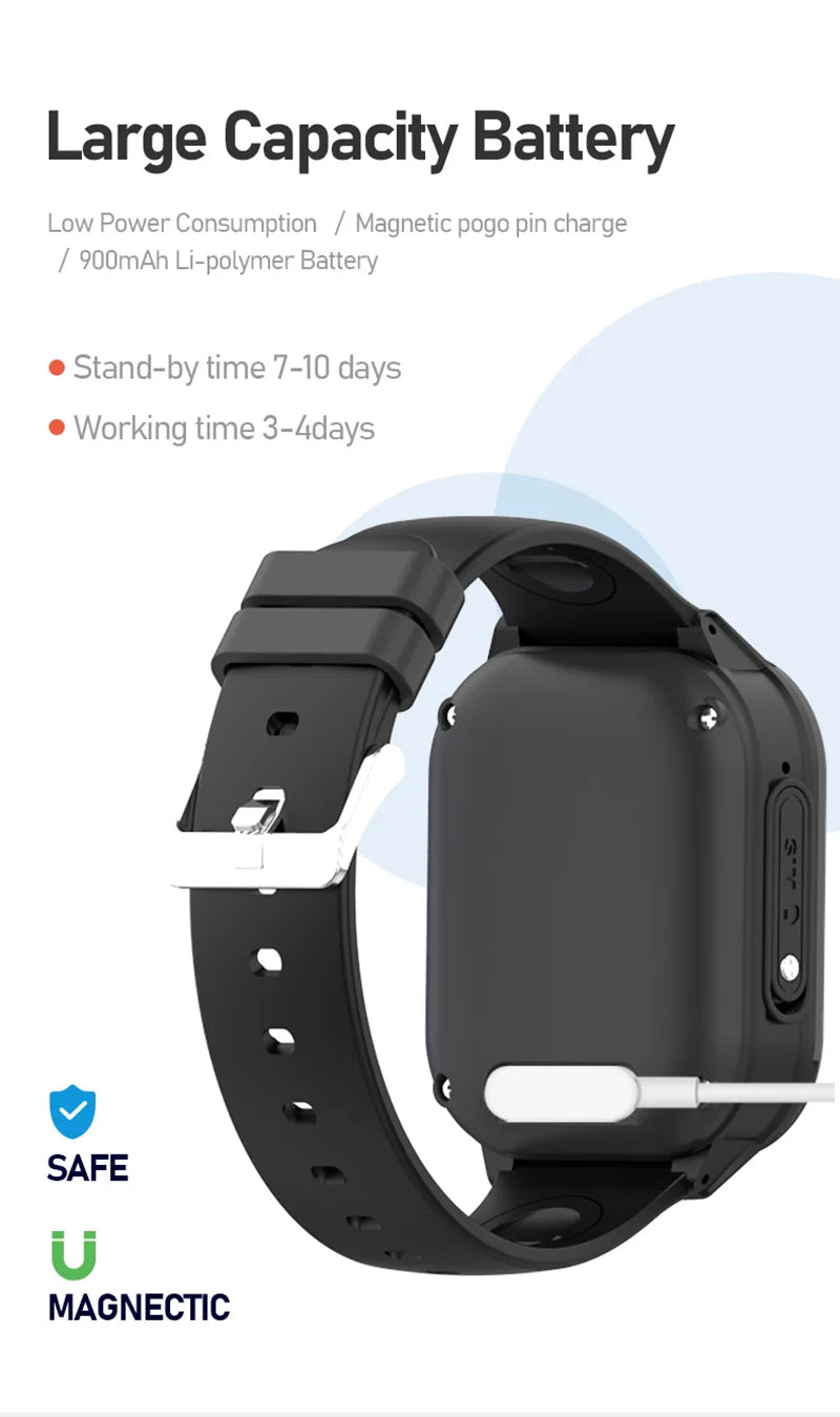 4G Smart Watch Kid SOS GPS WiFi Wristwatch Whatsapp KT19Pro MAX Android8.1 with Video Call Camera Monitor Children smartwatch