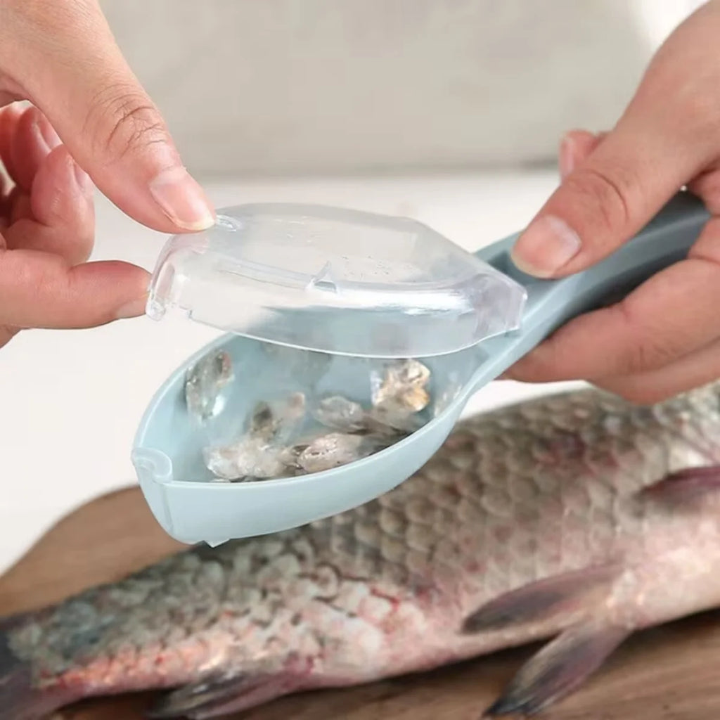 Fish Scales Graters Scraper Fish Cleaning Tool Scraping Scales Device with Cover Home Kitchen Cooking Fishing Tool Pesca Tackle