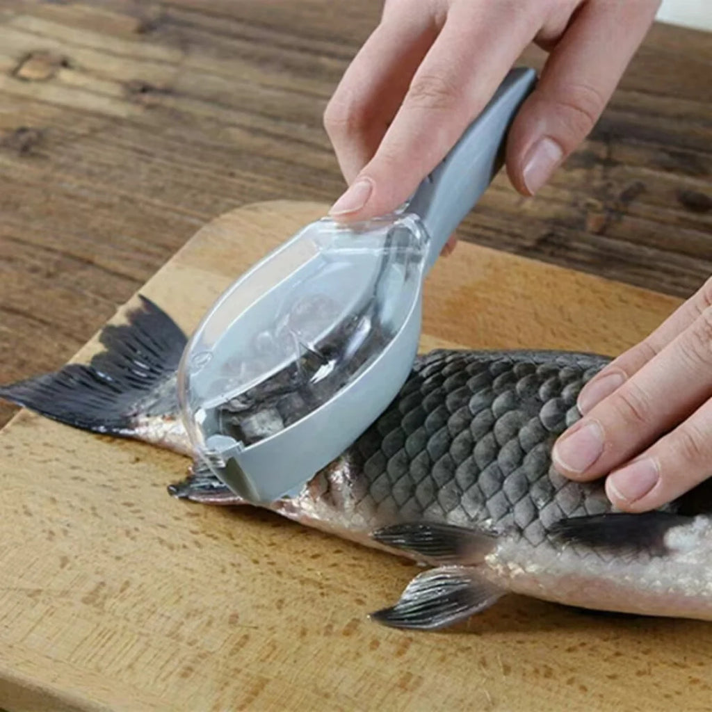 Fish Scales Graters Scraper Fish Cleaning Tool Scraping Scales Device with Cover Home Kitchen Cooking Fishing Tool Pesca Tackle