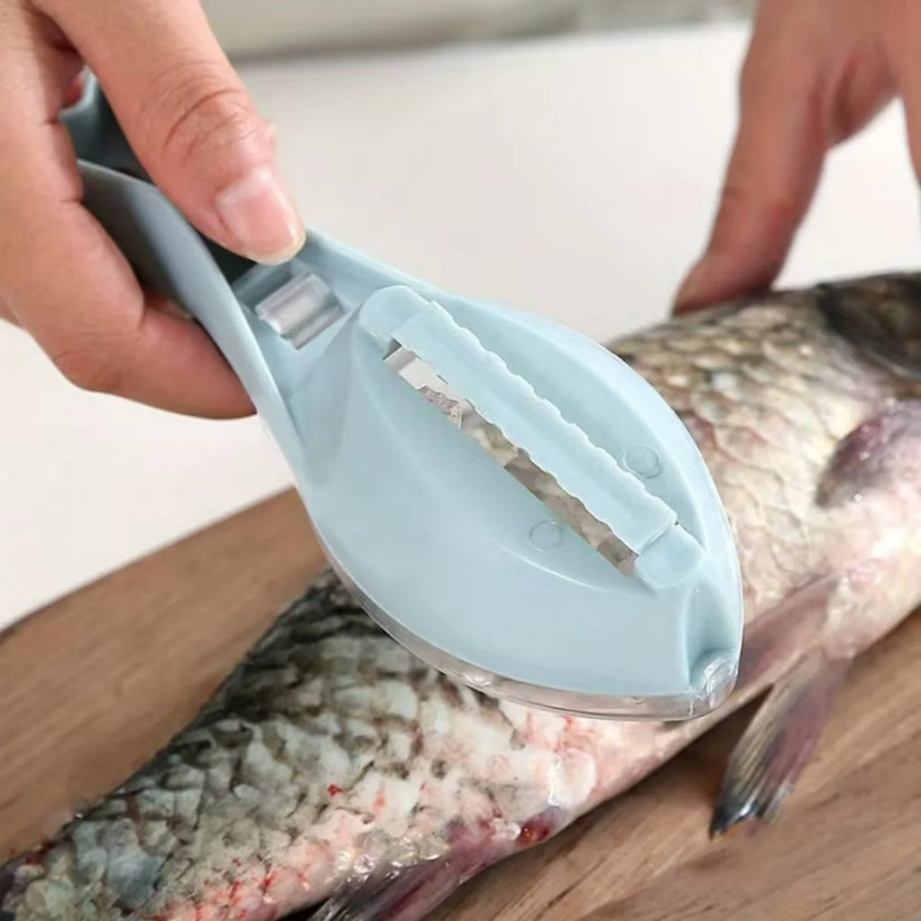 Fish Scales Graters Scraper Fish Cleaning Tool Scraping Scales Device with Cover Home Kitchen Cooking Fishing Tool Pesca Tackle