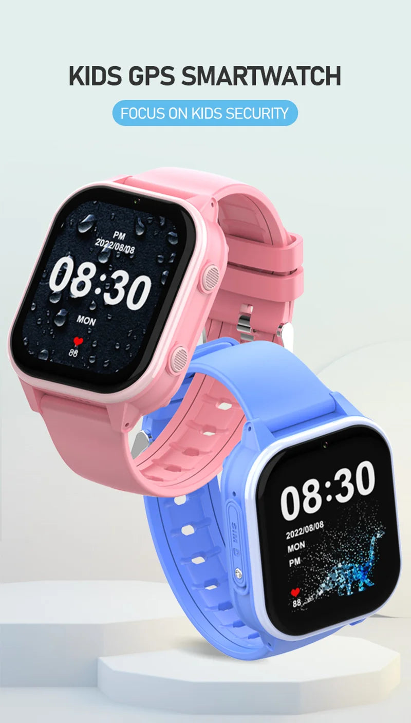 4G Smart Watch Kid SOS GPS WiFi Wristwatch Whatsapp KT19Pro MAX Android8.1 with Video Call Camera Monitor Children smartwatch